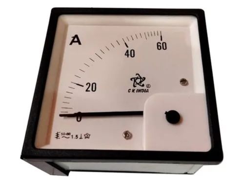 90x96x96 Mm Size Ac Analog 60 Ampere Meter With 50hz Frequency