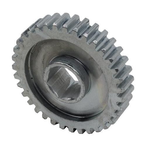 Silver Abrasion Resistant Polished Cast Iron Hex Bore Helical 35 Teeth Gear