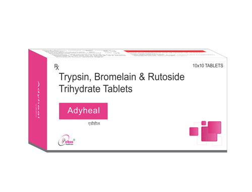 ADYHEAL - Trypsin 48mg, Bromelain 90mg, Rutoside Trihydrate 100mg Tablets | Oral Administration, Prescription Mandatory, Pain Relief for Adults