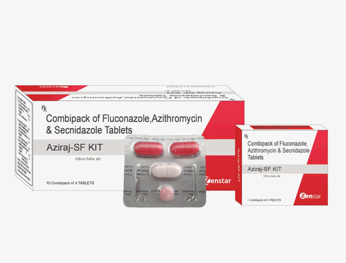 Aziraj-sf किट (Fluconazole, Azithromycin And Secnidazole Tablet), 10x1 ब्लिस्टर