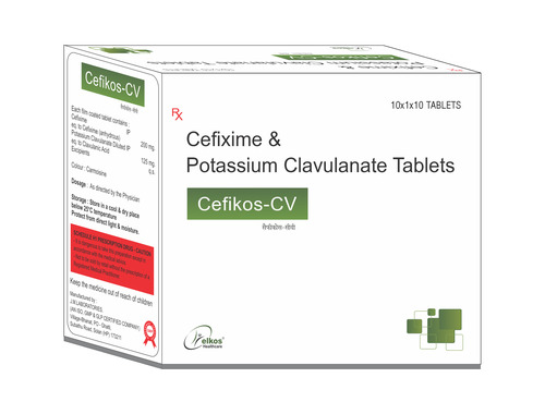 CEFIKOS-CV सेफ़िक्साइम और पोटेशियम क्लैवुलनेट एंटीबायोटिक टैबलेट, 10x1x10 अलु अलु