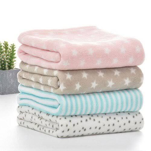 Hand Washable Unisex Plain Fibre Soft Baby Blanket