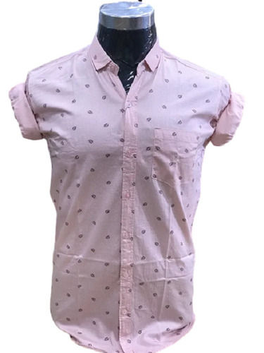 Different Available Mens Full Sleeves Collar Neck Cotton Printed Shirts, Use For Casual Wear