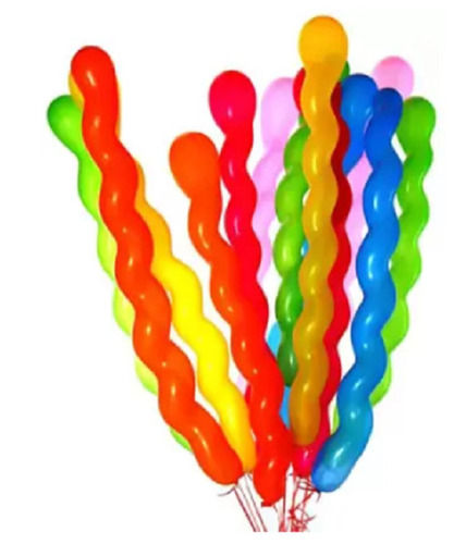 Stretchable Rubber Plain Long Spiral Snake Balloons, 50x50x50 Mm 