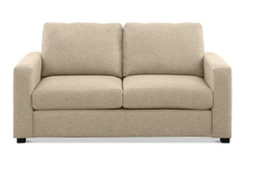 4.50 Feet Termite Resistance Rectangular Cushion Leather Two Seater Sofa