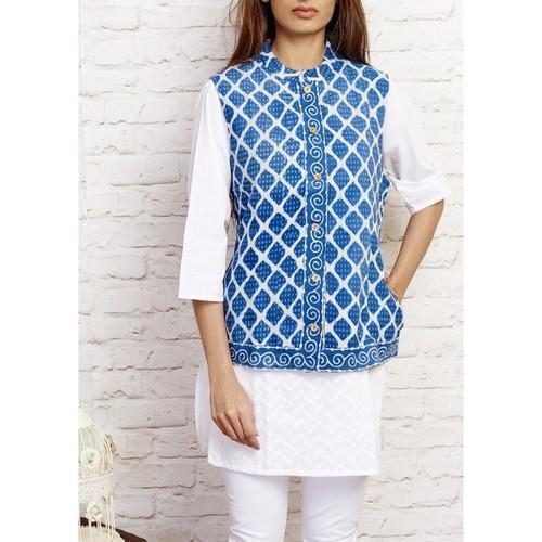 Desingnr Printed Handloom Brocade Jacket