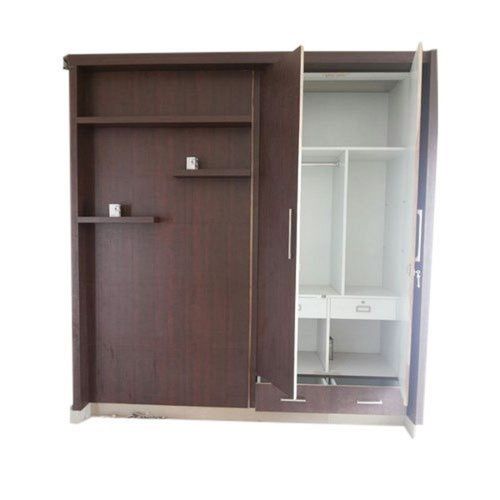 Modern Indian Regional Style Machine Cutting Stainless Steel Wood Modular Wardrobe