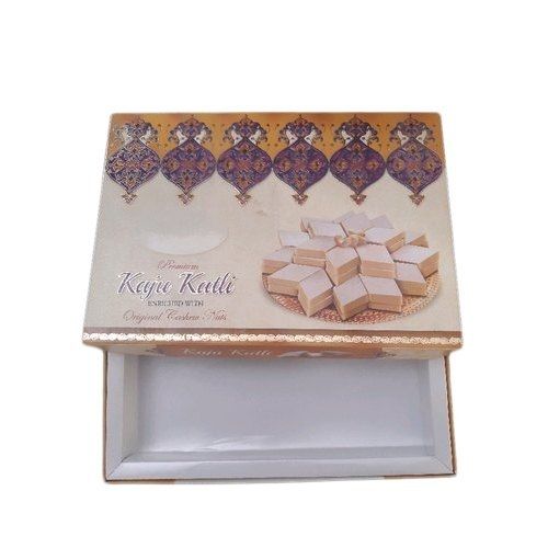 Eco Friendly Durable Multi-Color Printed Cardboard Kaju Katli Sweet Box