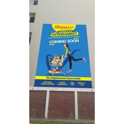 Long Lasting Waterproof Durable Printed Rectangular Flex Sign Board