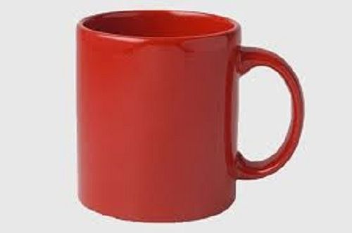 Red Color Plain Round Coffee Mugs