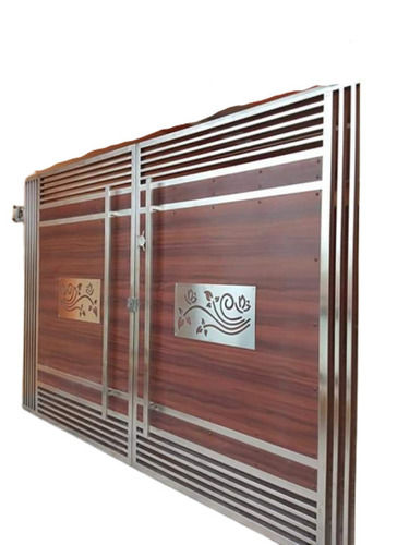 Weather Resistance Ruggedly Constructed Brown And Silver Rectangular Stainless Steel Gate (8 Feet)