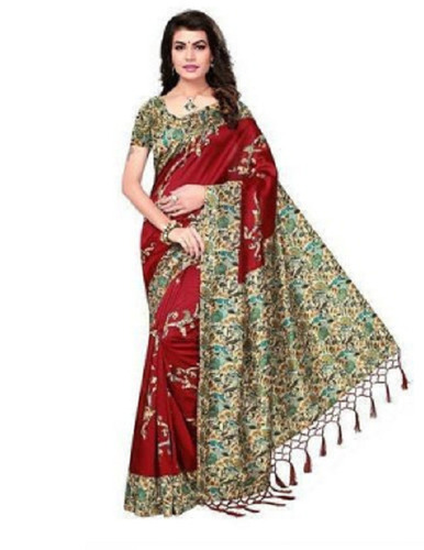6.3 Meter Long Silk Casual Wear Printed Stylish And Designer Indian Saree Grade: Industrial
