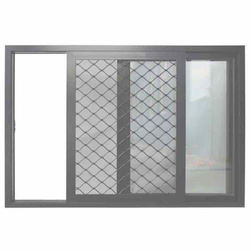 Water Resistant 3 Track Glass Door Horizontal Sliding Windows with Aluminum Frame