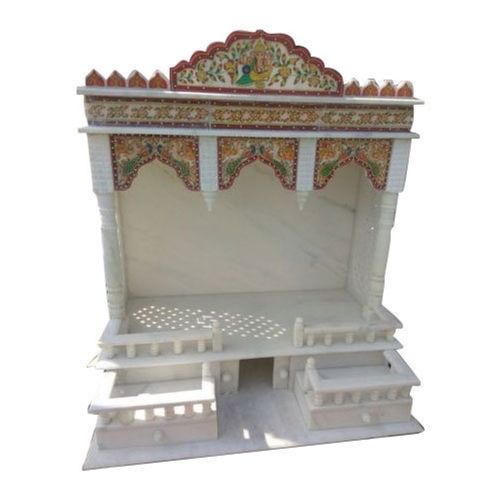 Beautifully Designed Wate Resistant White Color Marble Temple