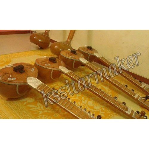 Portable Durable Brown Wooden Tarafdar Sitars For Musical Concert