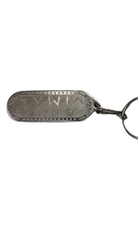 Silver Modern Design Steel Metal Keychain