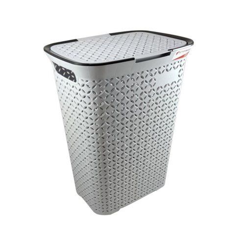 Plastic Grey Neo Laundry Basket For Hotel And Home