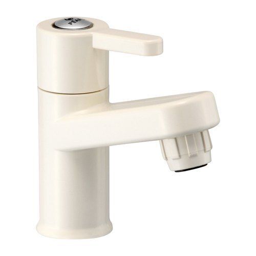 White PVC Plastic Single Lever Basin Water Tap