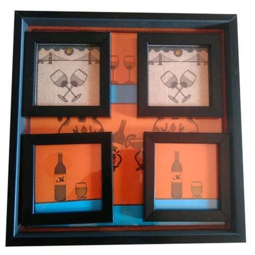 Rectangular Polishing Finish Hanging Type Metal And Solid Wooden Photo Frame