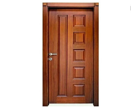 Termite Resistance Environment Friendly Rectangular Polished Brown Wooden Swing Door