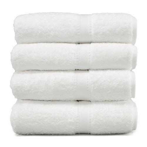 Silver White  Colored Bath Towel