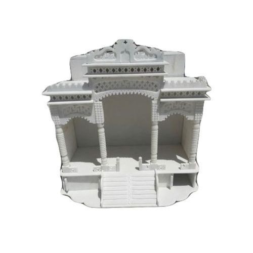 White Marble Material Traditionally Designed 4 Feet Height Temple For Home