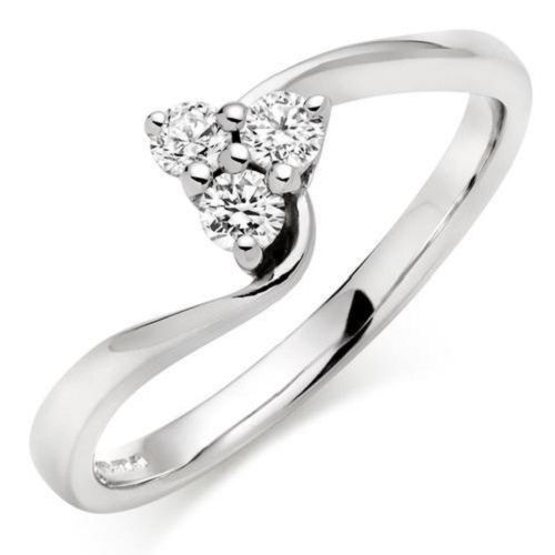 Zevrr 92.5 Sterling Silver Swarovski Zirconia Platinum Plated Designer Ring  at Best Price in Bikaner | S R Jewellers