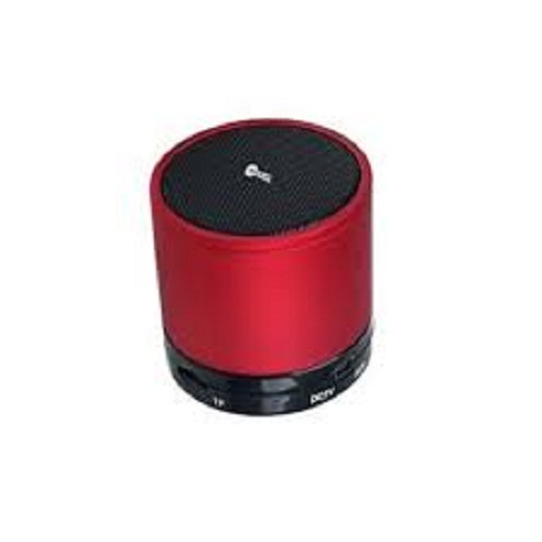 Audio Speaker - Round Shape Lightweight Size | Bluetooth & USB Support High Efficiency Portable with High-Bass Red and Black