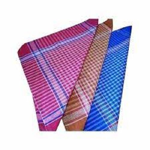 Daily Wear Square Shape Breathable Checked Cotton Handkerchiefs for Mens