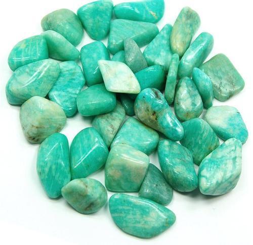 Natural Green Amazonite Tumble Stone For Jewellery