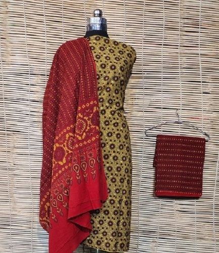 Ladies Multi-Color Designer Handloom Silk Cotton Suit