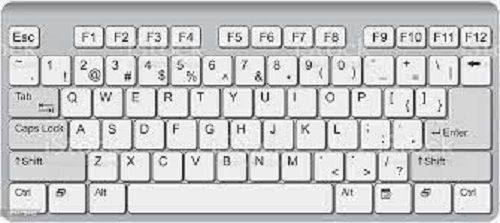 Portable White Wireless Keyboard