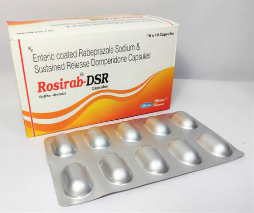 Rosirab-DSR Rabeprazole Sodium (EC) And Domperidone (SR) Capsules, 10x10 Alu Alu