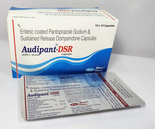 Audipant-dsr पैंटोप्राजोल (Ec) और डॉम्परिडोन (Sr) कैप्सूल, 10x10 Alu Alu