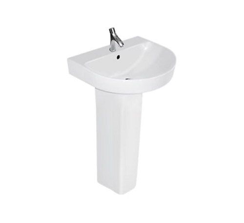 Floor Mounted One Piece Ceramic Designer Pedestal Wash Basin for Hand and Face Washing