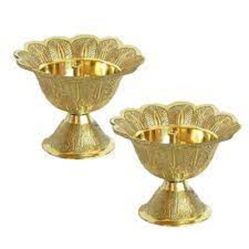 Handmade Golden Color Designer Diya Set For Decoration