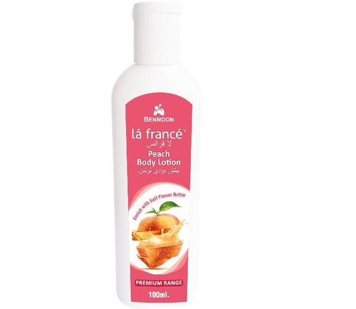 Herbal Non Greasy Peach Body Lotion For Dry And Chapped Skin, 100 ML