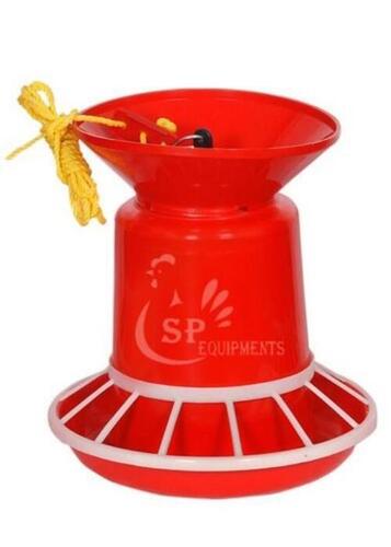 Red Plastic Round Poultry Feeder For Poultry Farm