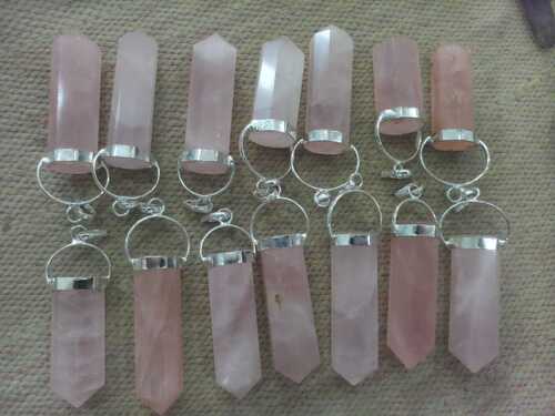 Sterling Silver Pendants for Rose Quartz Pencil