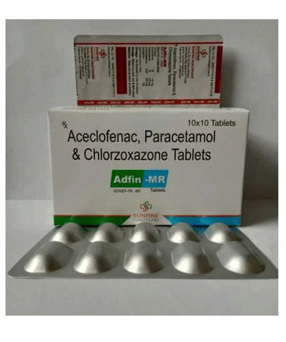 Adfin-MR Aceclofenac, Paracetamol And Chlorzoxazone Tablet, 10x10 Alu Alu