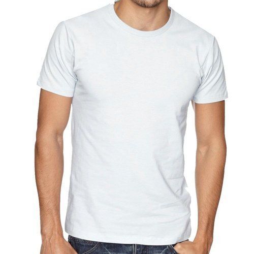 Multi Color Round Neck Half Sleeves Pure Cotton Fabric Men'S Plain T-Shirts 