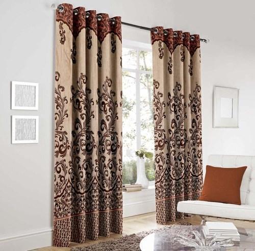 Printed Heavy Jute Designer Panel Door Curtains