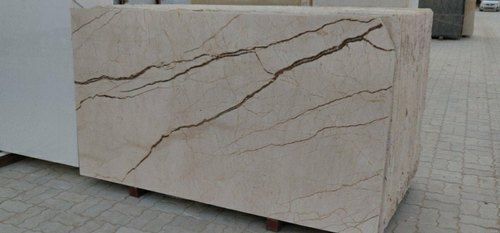 White Classic Beige Italian Marble For Flooring, Thickness: 18