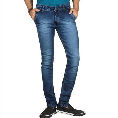 Casual Wear Mens Blue Plain Denim Jeans