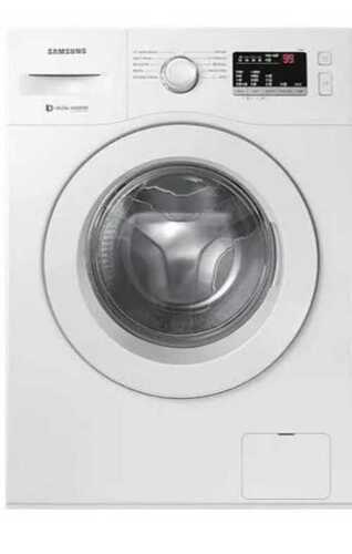 White Front Loading Washing Machine With Diamond Drum, Ceramic Heater 6.0Kg