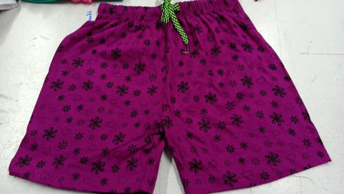 Washable And Comfortable Printed Casual Wear Ladies Cotton Shorts