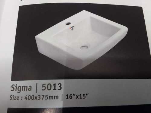 Syphon Sigma 400x375 MM Wall Mount Glossy Shine Ceramic Wash Basin