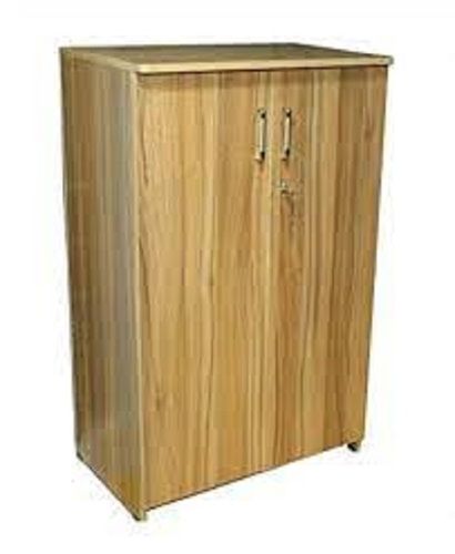 Durable Two Door Light Brown Storage Solid Wooden Almirah