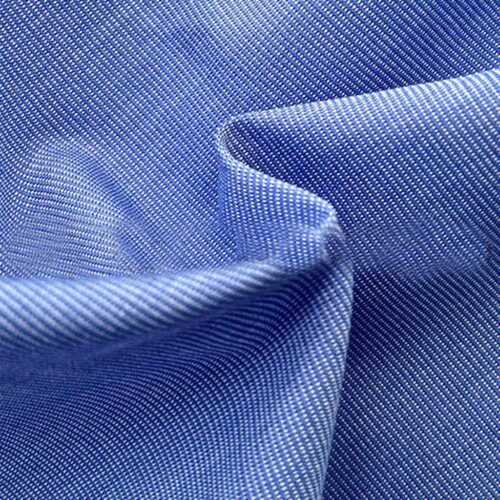 Blue Plain Cotton Shirting Fabric Use For Mens Shirt Making, 100-150 Gsm