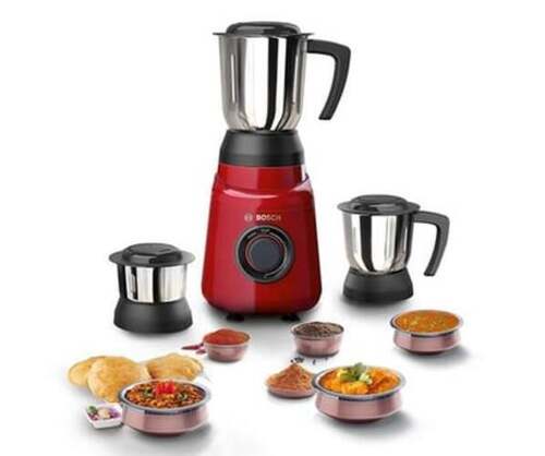 Bosch TrueMixx Joy 500W Red Mixer Grinder with 3 Jars, MGM2130WIN